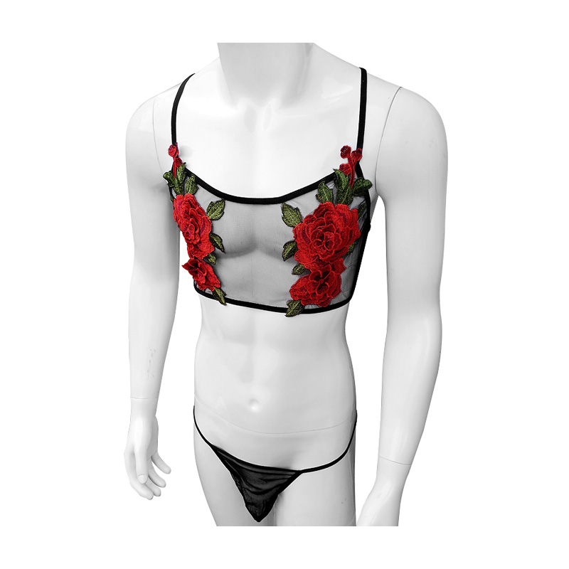 Sheer Bra Lace - Set Lingerie Renda Jaring Tipis Tembus