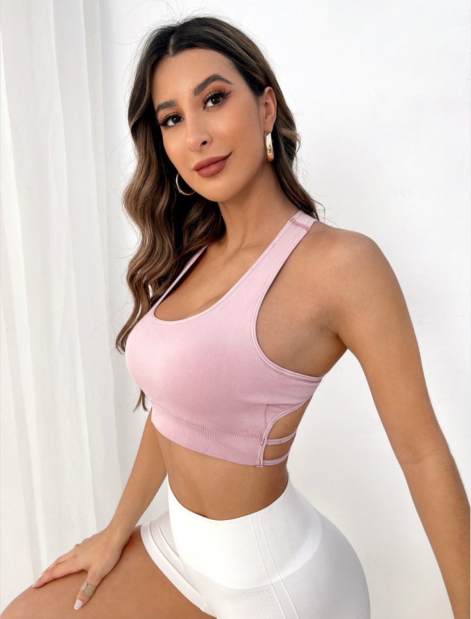 Bra olahraga bernapas atasan k - Sports Bra Racerback ulasan dan harga
